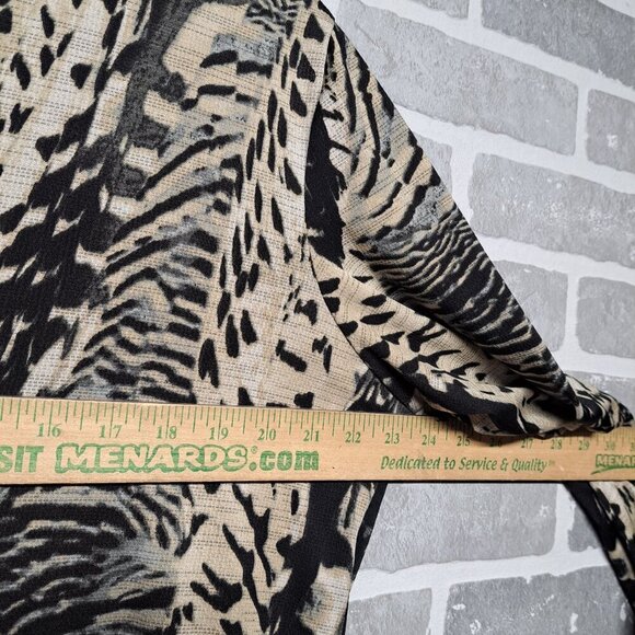 Notations Vintage Animal Print Womens Long Sleeve Plus Size Top Size 1X Safari - Picture 10 of 10